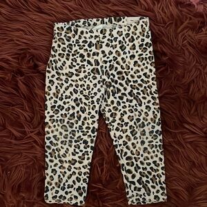 H&M cheetah pants with adjustable waist